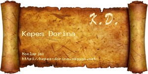 Kepes Dorina névjegykártya